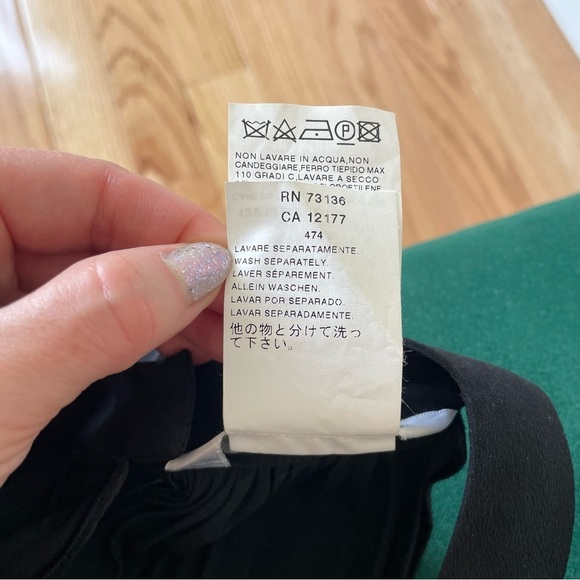 MaxMara Pleated Sleeveless High Neck Halter Polyester A-Line Dress EUC Size 4 - Picture 7 of 8